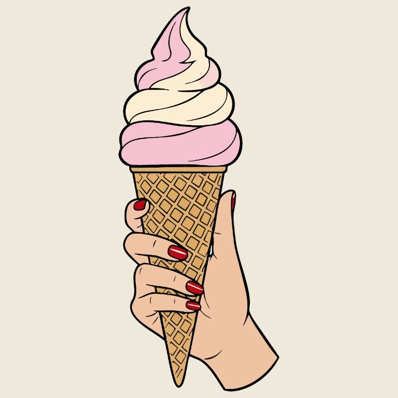 Italienisches Eis halten