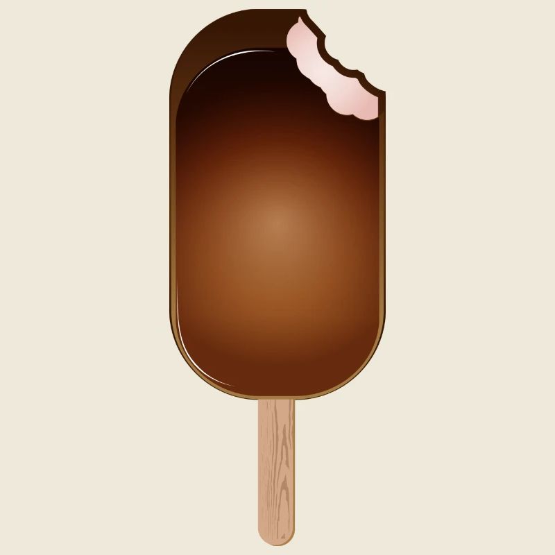 Glace au style avec glaçure de chocolat