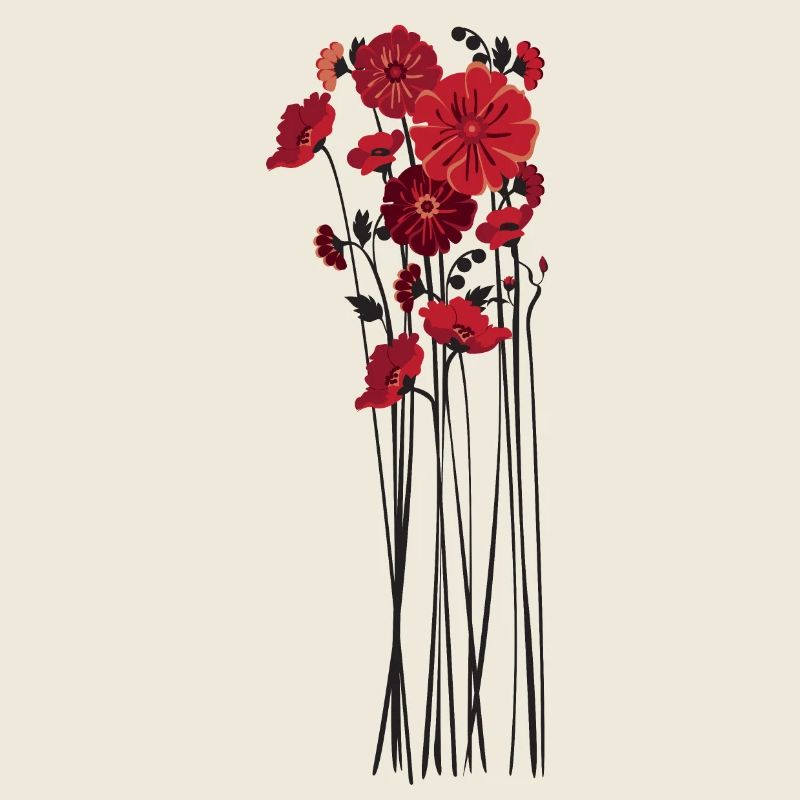 Illustration de fleurs de galets