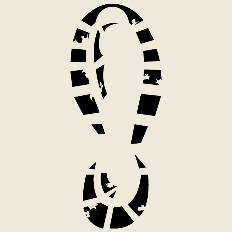 Empreinte Chaussure Illustration Signe Icône Graphique