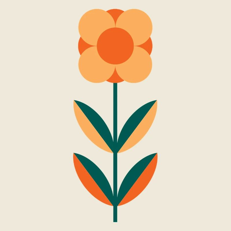 Design minimaliste de fleurs de coquelicot d’été
