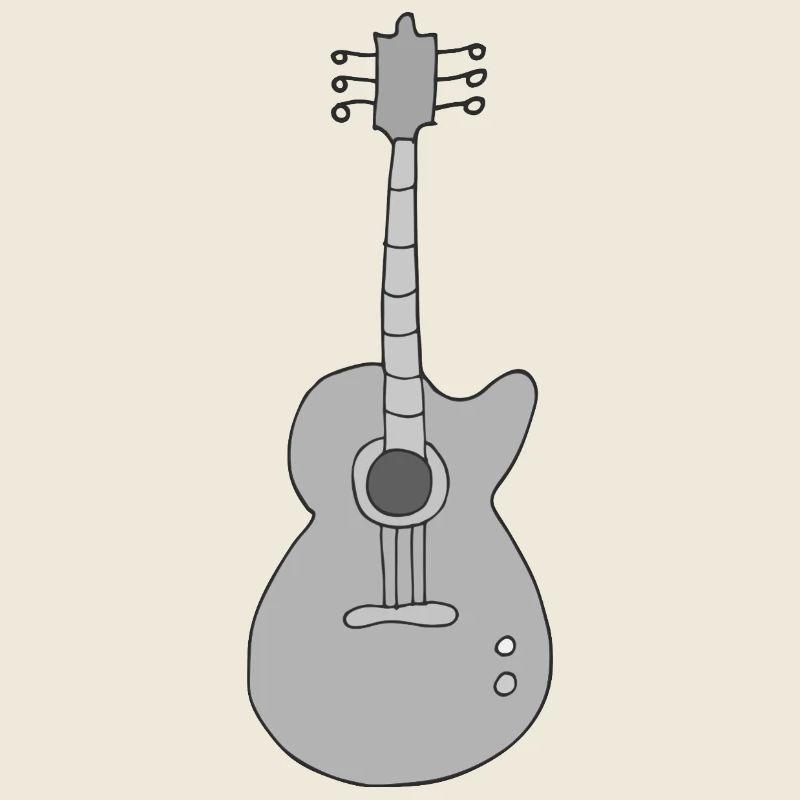 Guitare en gris