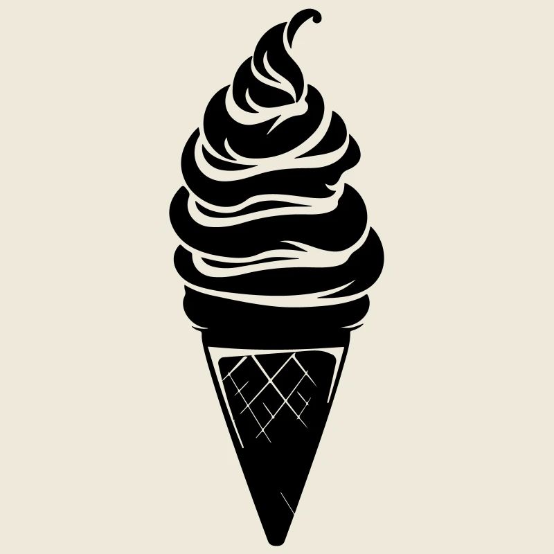 Eiswaffel Silhouette