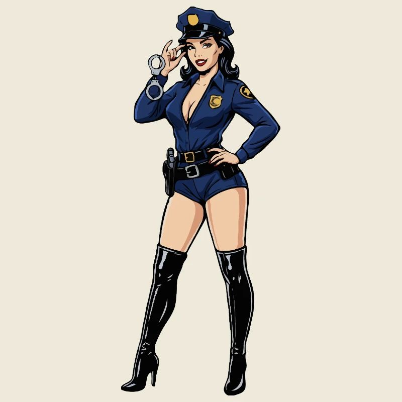 Policier pin-up