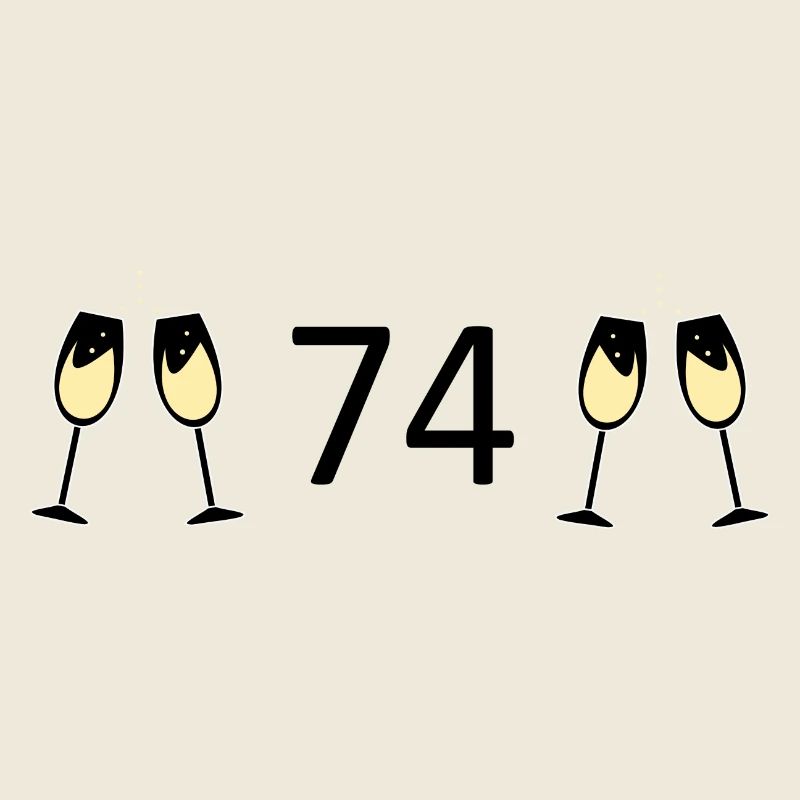 74e anniversaire 74 ans 74 numéro 74 noir