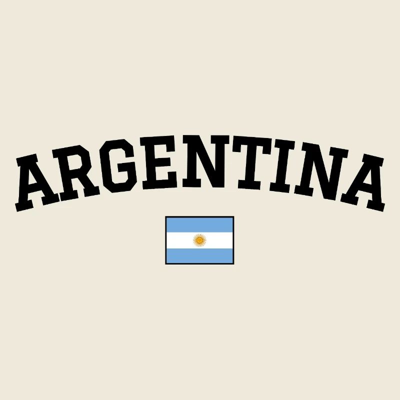 Argentinien Flagge Design Schwarz
