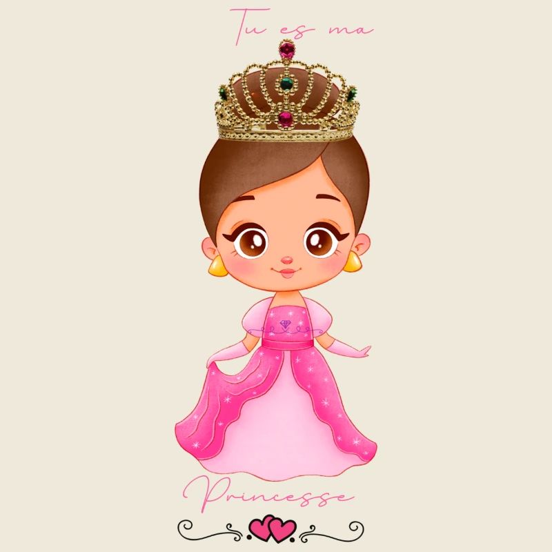 princesse en robe rose avec un diadème