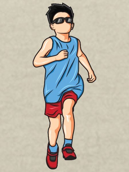 Running Boy Drawing