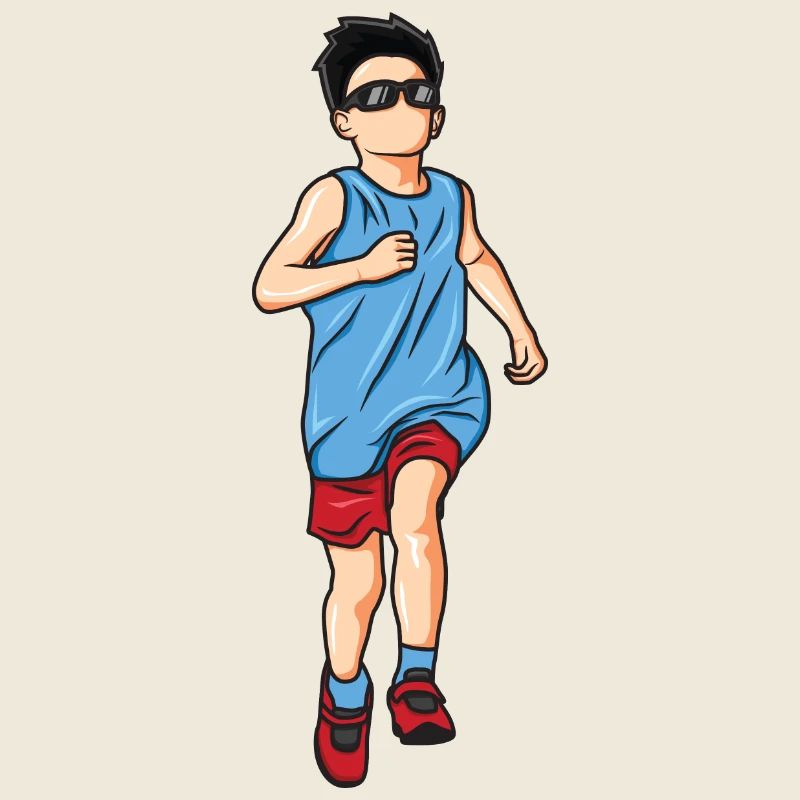 Running Boy Drawing