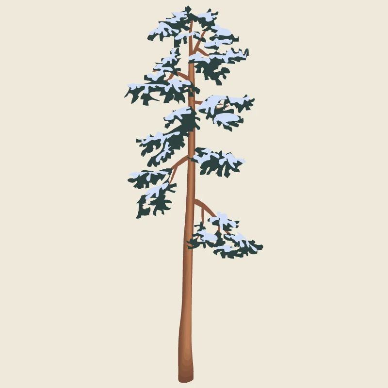 tall tree with snow