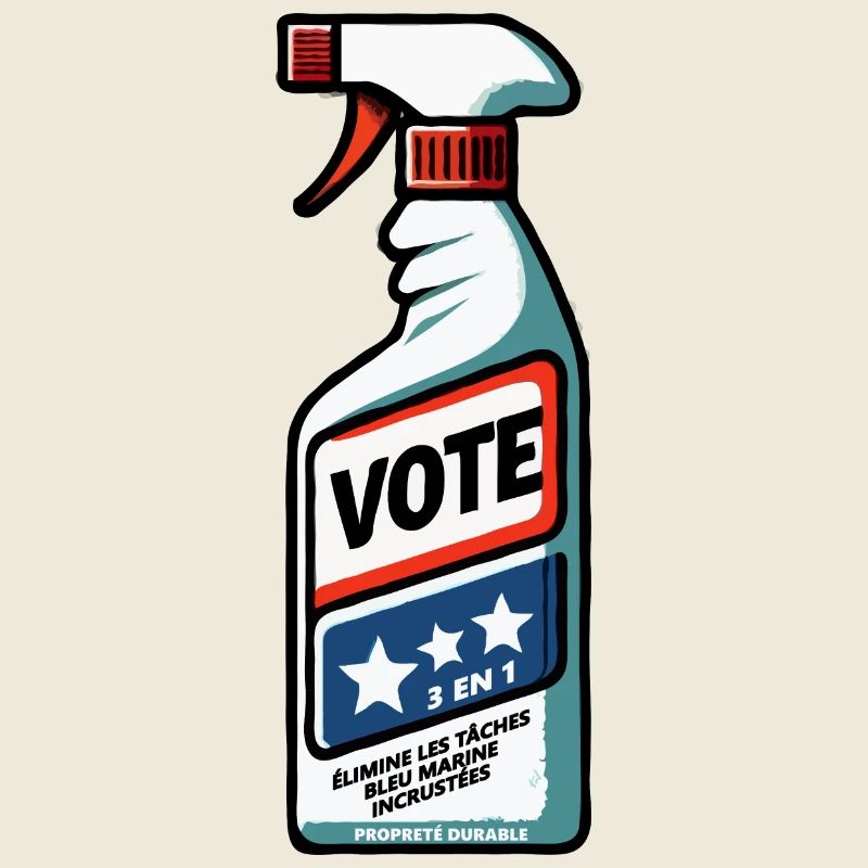 Vote, Élimine les Tâches Bleu Marine incrustées