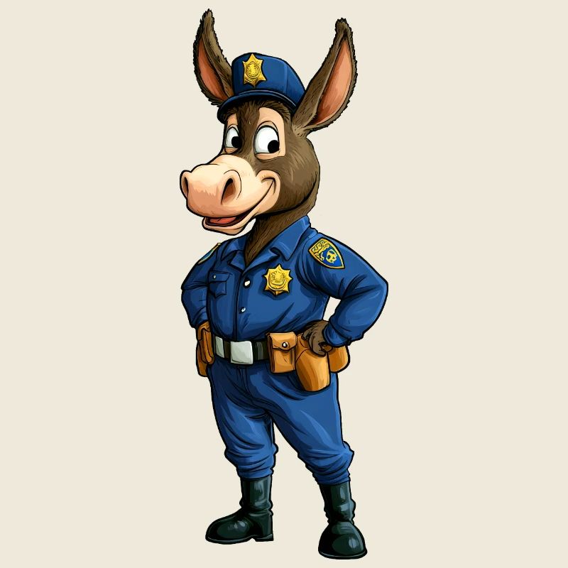 Esel Polizei / Cop Maulesel
