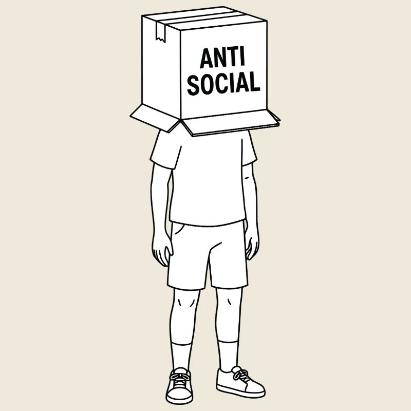 Antisoziales Box-Art-Tee