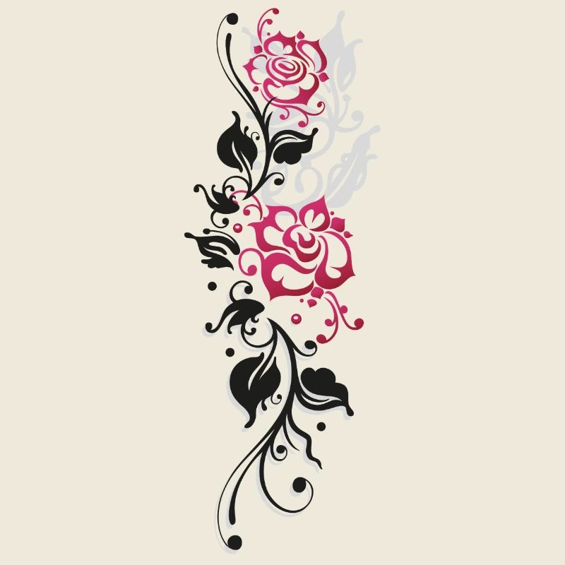 Roses Feuilles Rose