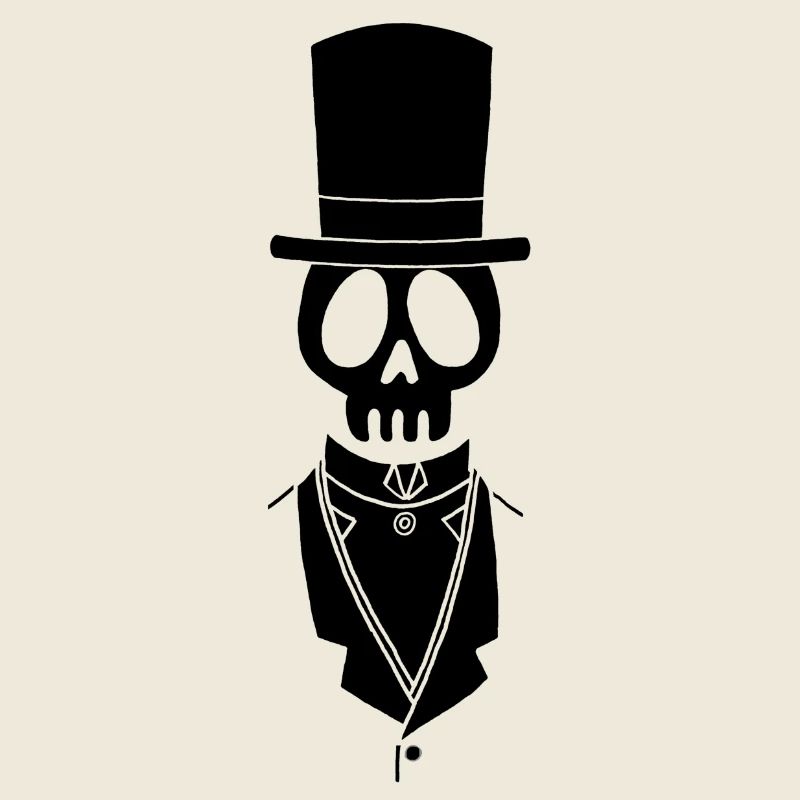 Vintage Schwarzer Totenkopf