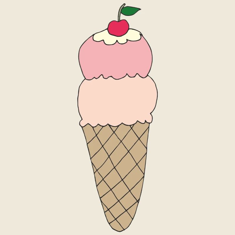 Eiscreme mit Kirsche Design