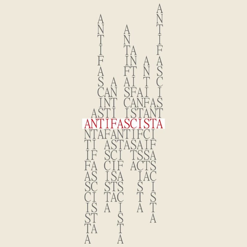 Antifascista Typo Collage rot/grau