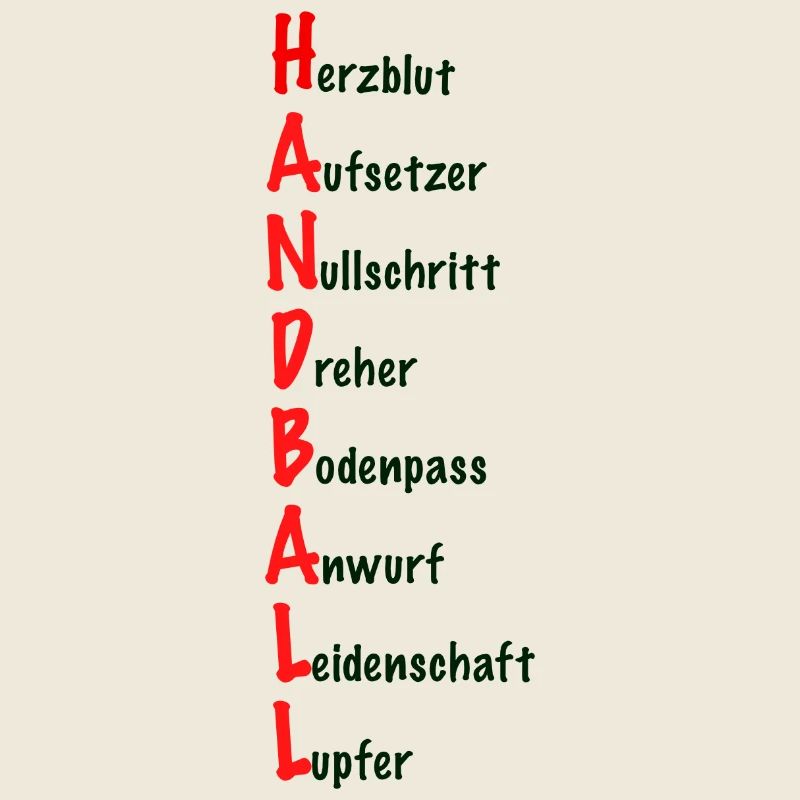 HANDBALL Anagramm Typo Kunst
