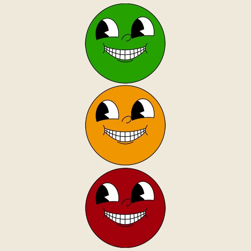 Sourires tricolores en rangée