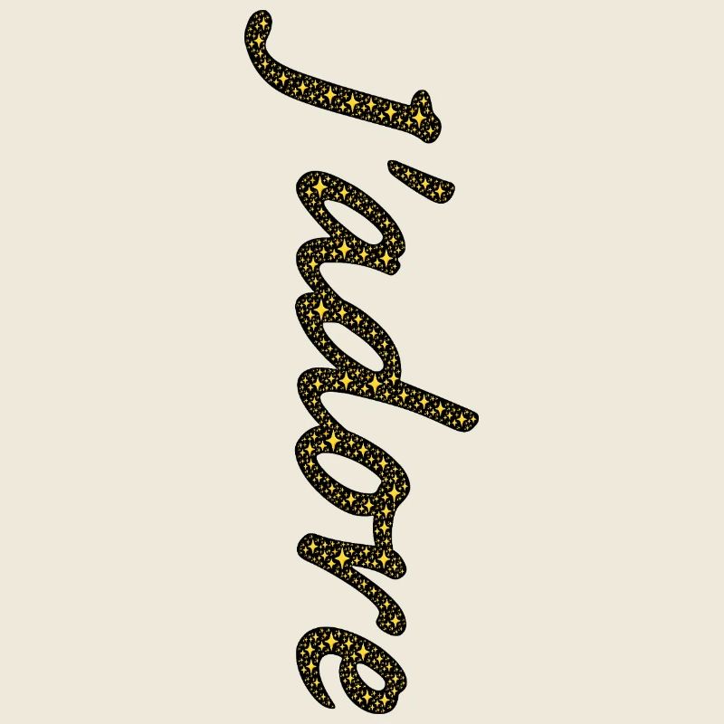 Cursive Golden Star Trail