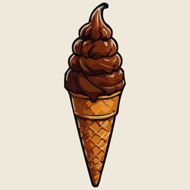 Cornet de glace au chocolat à dosis