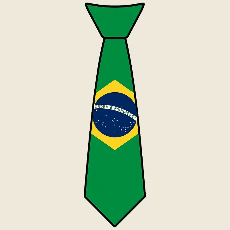 Cravate Brésil – Drapeau