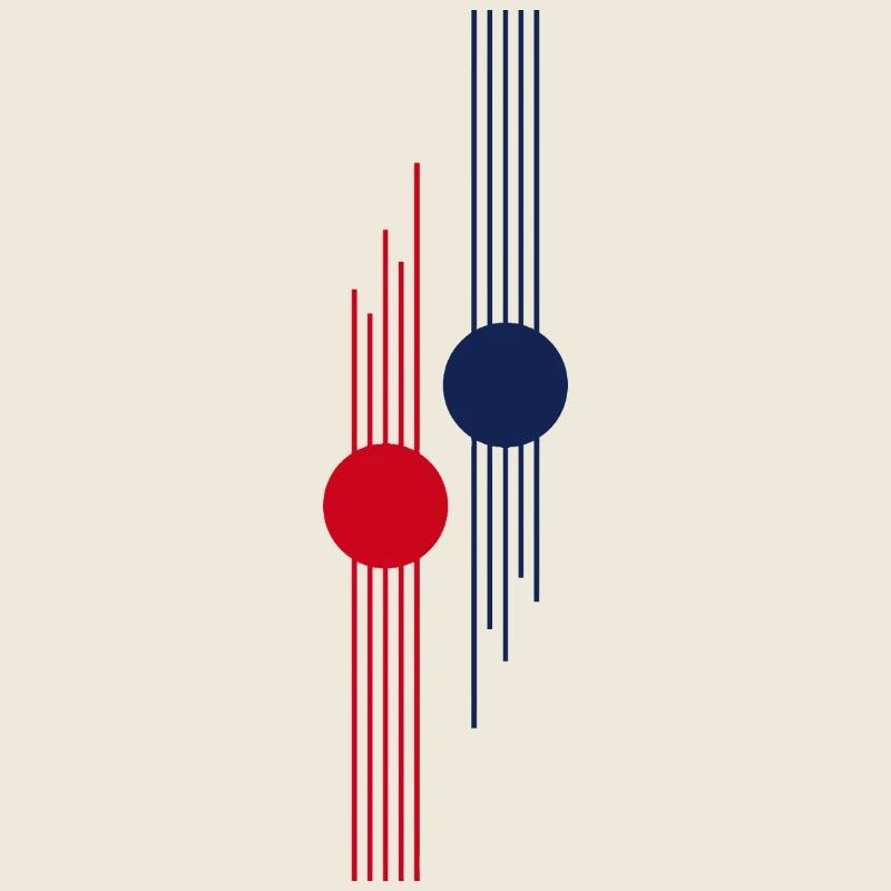 Rot-Blauer geometrischer Puls
