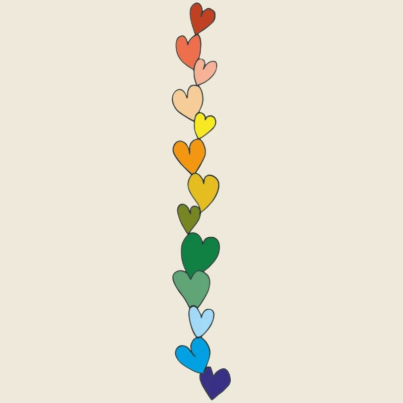 heart chain colorful