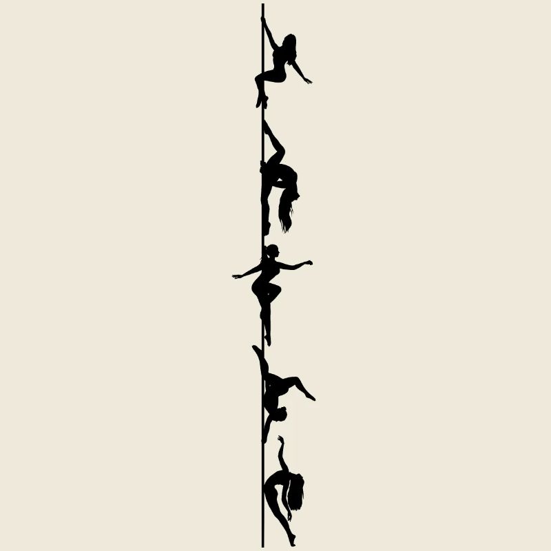 Poledance Silhouetten schwarz