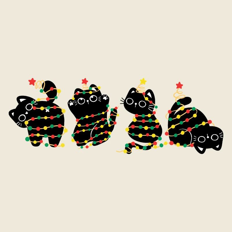 Chat à Noël