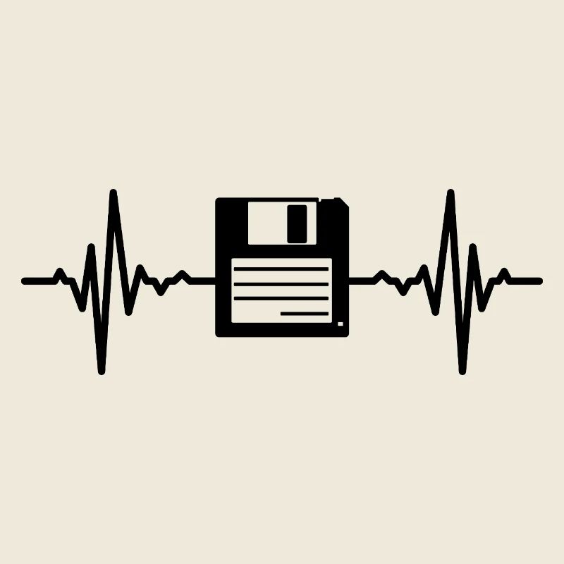Floppy Disk Heart Line