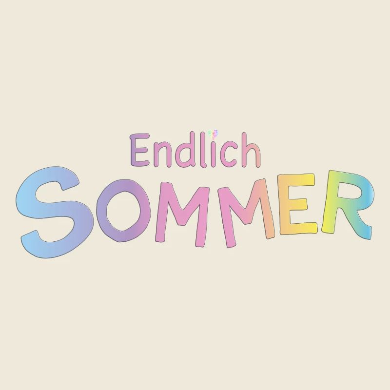 Endlich Sommer Pastellbuchstaben