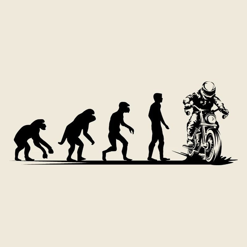 Évolution de la moto Funny Biker Cafe Racer Icon