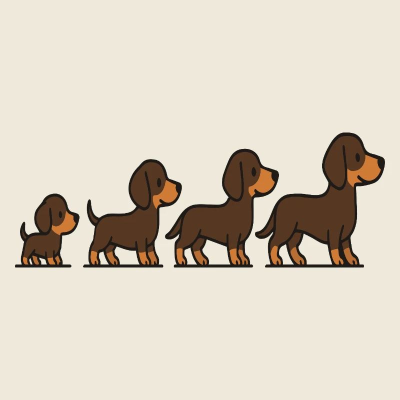 Étapes de croissance du chien : illustration du chiot à l’adulte