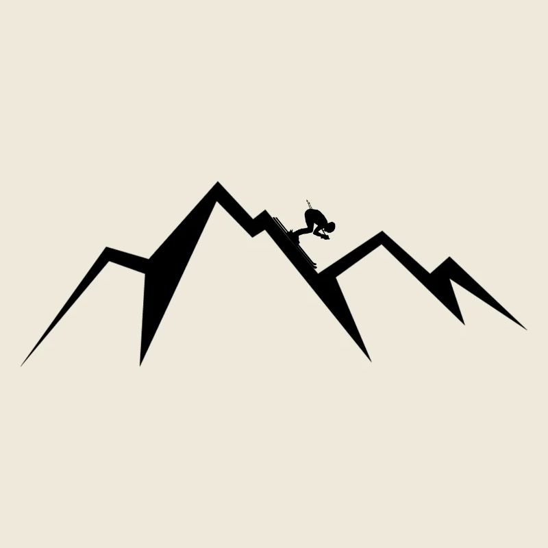 Skiers in mountain scenery