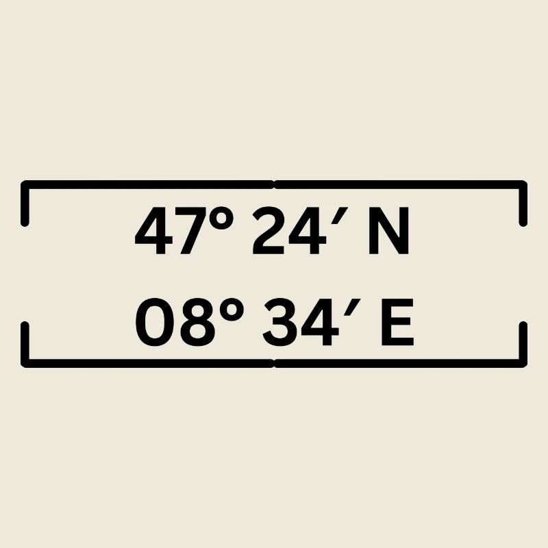 Coordinates Kreis 12 Zurich Minimalist
