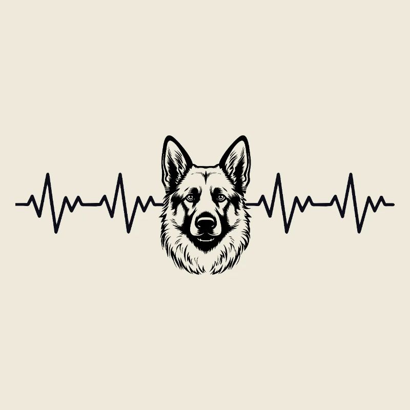 Deutscher Schäferhund EKG Herzschlag