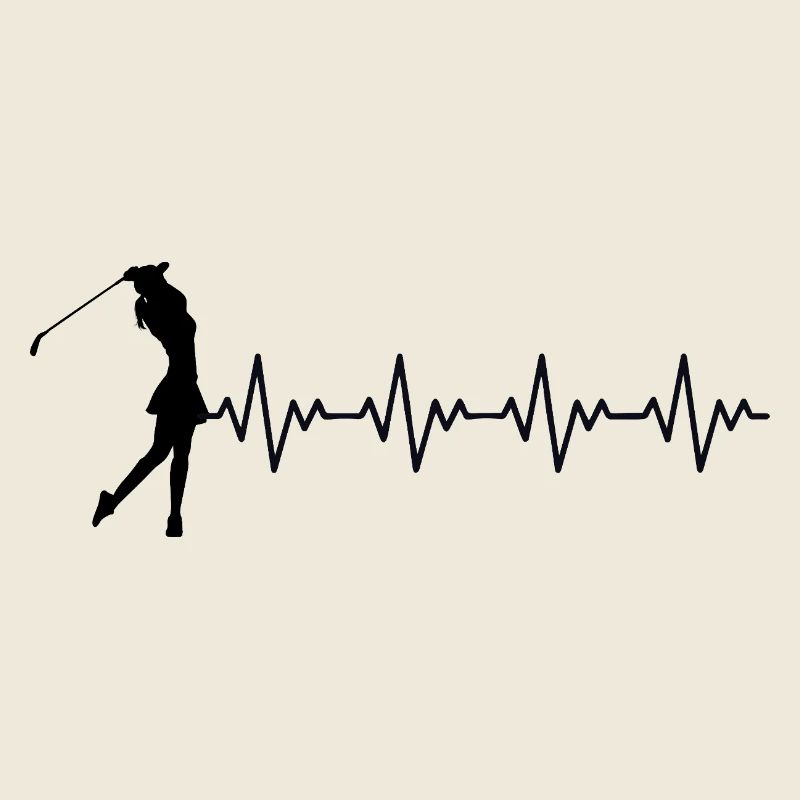 Golf Golfer Female Golf Stroke ECG Heartbeat
