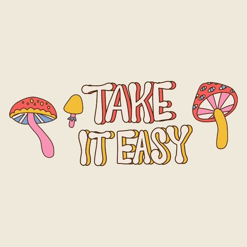 Take It Easy – Retro Mushroom 70s Design