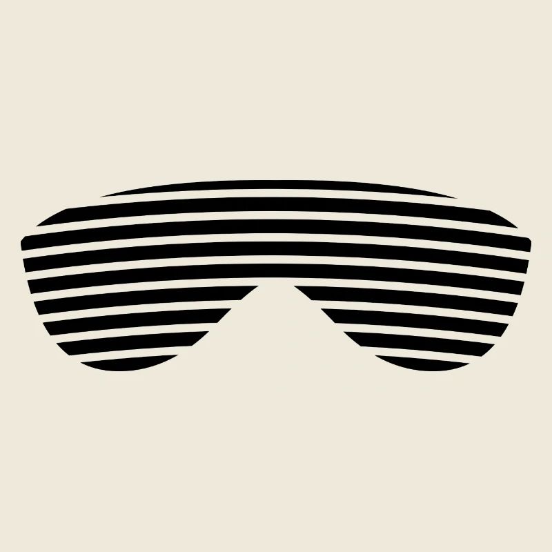 Glasses black striped