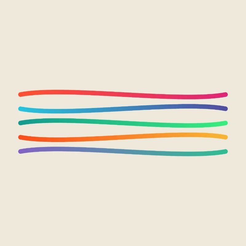 Rainbow Line Art