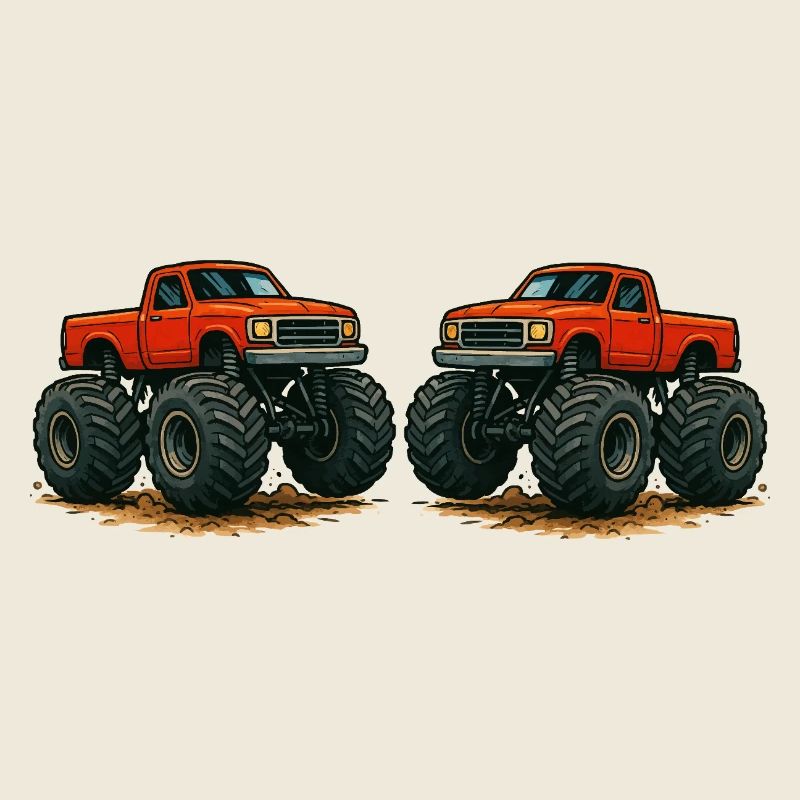 Duel de monster truck dans la boue