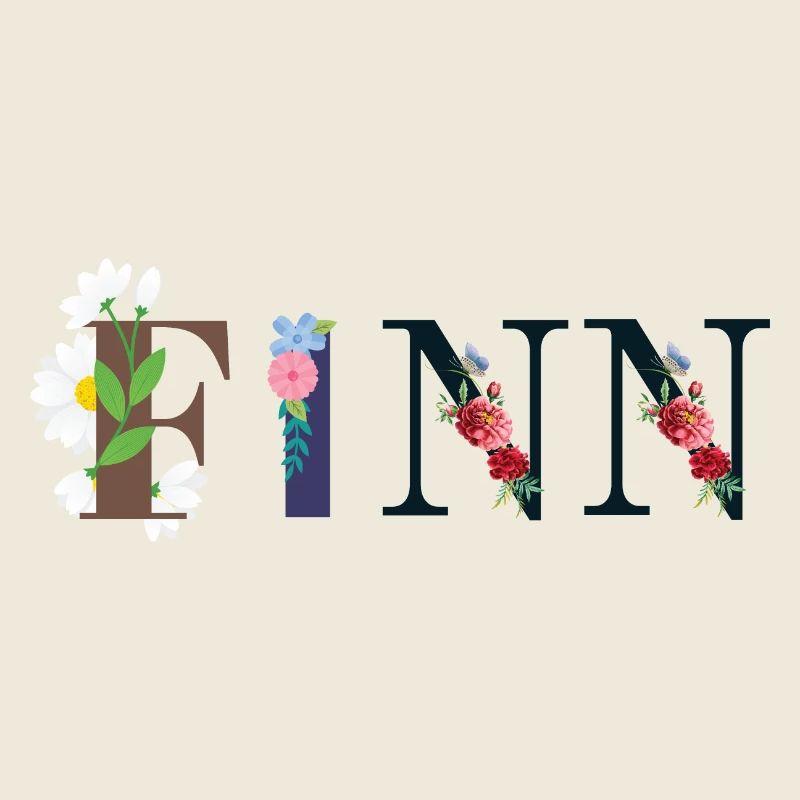FINN Nom Orné de Fleurs