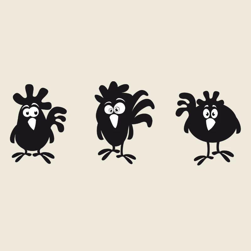 Fans de poulet - Coq - Coq - Poulet de soie - Bio