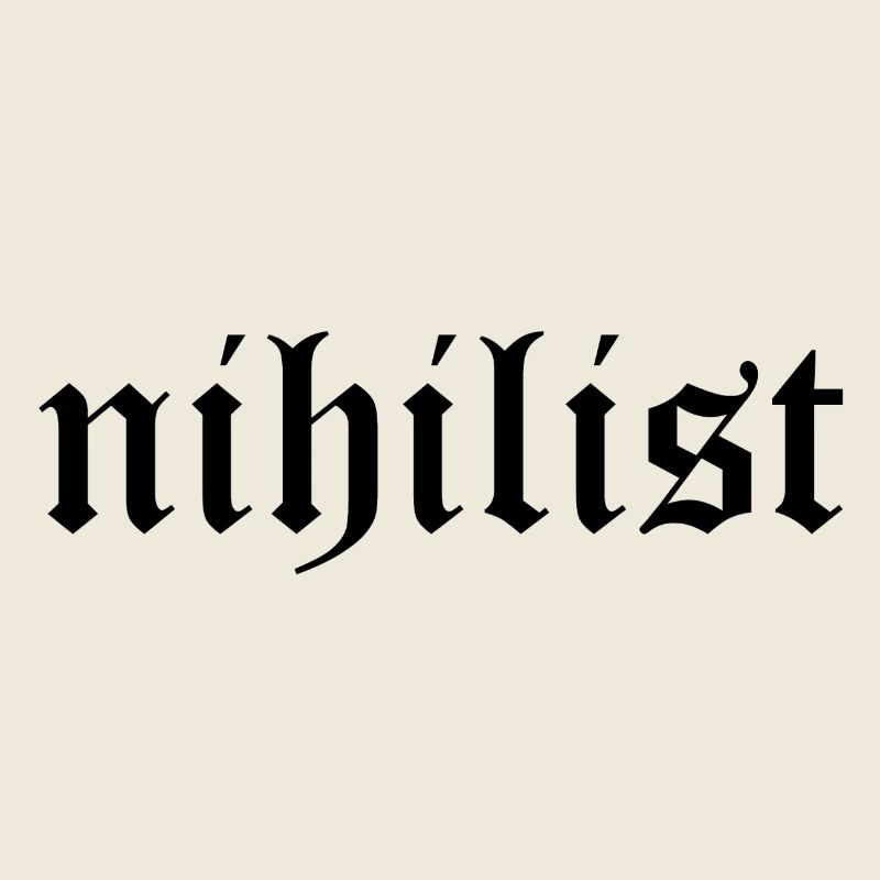 Nihilist gothic typography logo design