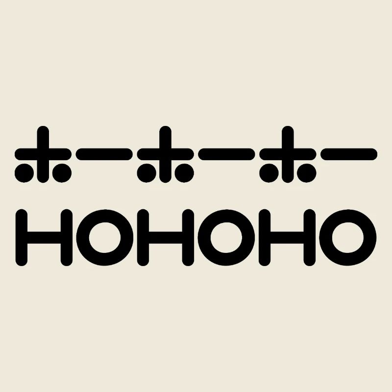 HoHoHo + Japanischer Text – Schwarz