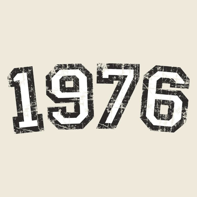 Year 1976 Birthday Design Vintage White (EU)