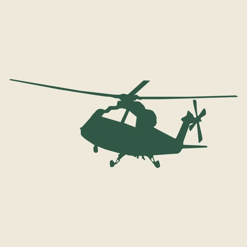 Silhouette d’hélicoptère vert