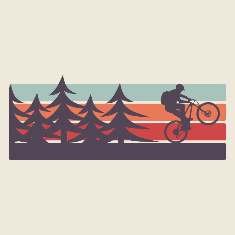 Retro MTB Mountainbike Wald