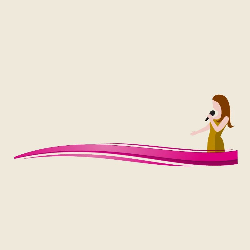 Singing woman | Singer on wave